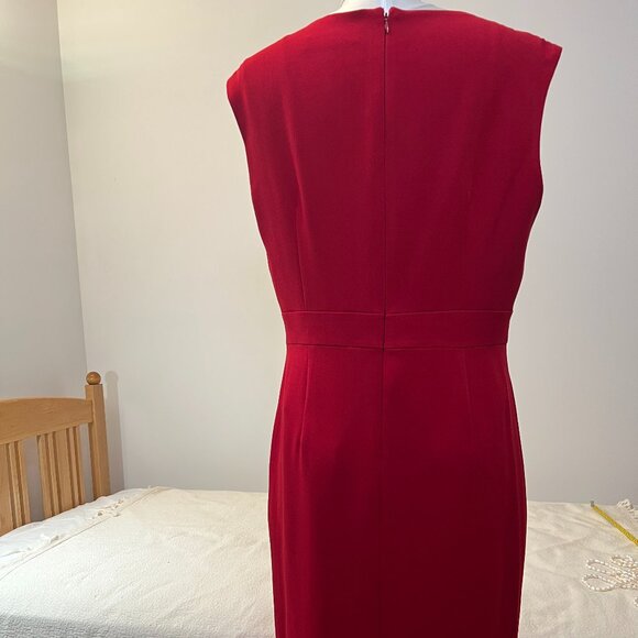 NEW KASPER Sleeveless Sheath Dress - Fire Red - NWT - Seamed Waist, Size 10 - Picture 3 of 13